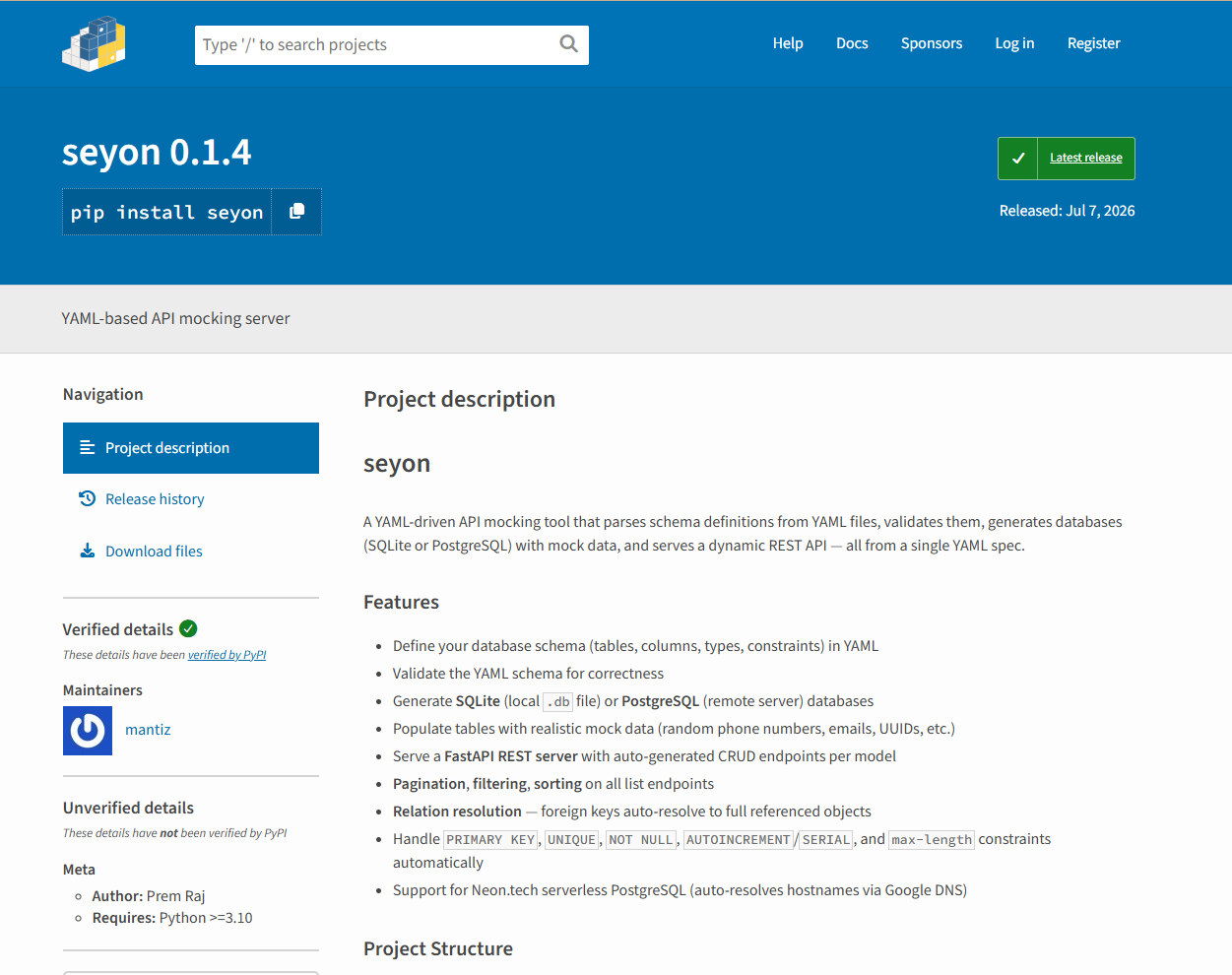 seyon — YAML-to-Mock-API preview